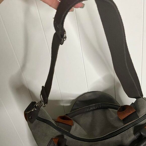 Vintage Classic Fashion Women's Gray Leather Strap Hobo Shoulder Bag Purse - Picture 10 of 16